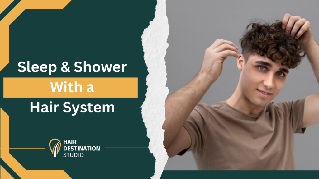 Man with a secure hair system